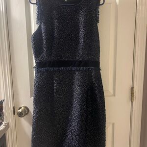 J. Crew Elegant Navy and Black Formal Dress